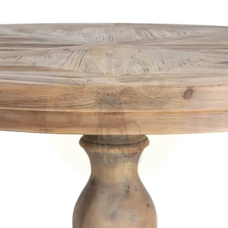 Mesa de comedor cuadrada en madera de pino reciclada con tablero de 4+4cm y base 120x120x76cm - Ixia - 617087IX - foto-secundaria-2