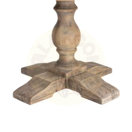Mesa de comedor cuadrada en madera de pino reciclada con tablero de 4+4cm y base 120x120x76cm - Ixia - 617087IX - foto-secundaria-4