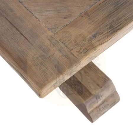 Mesa de comedor de madera de pino reciclada con tablero de 4cm 240x105x76cm - Ixia - 617088IX - foto-secundaria-1
