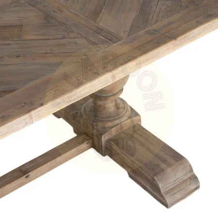 Mesa de comedor de madera de pino reciclada con tablero de 4cm 240x105x76cm - Ixia - 617088IX - foto-secundaria-2