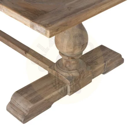 Mesa de comedor de madera de pino reciclada con tablero de 4cm 240x105x76cm - Ixia - 617088IX - foto-secundaria-3