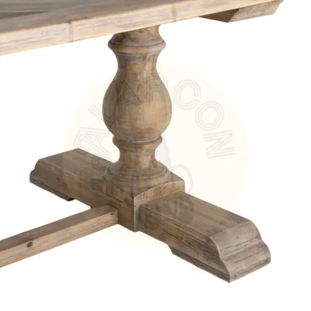 Mesa de comedor de madera de pino reciclada con tablero de 4cm 240x105x76cm - Ixia - 617088IX - foto-secundaria-4
