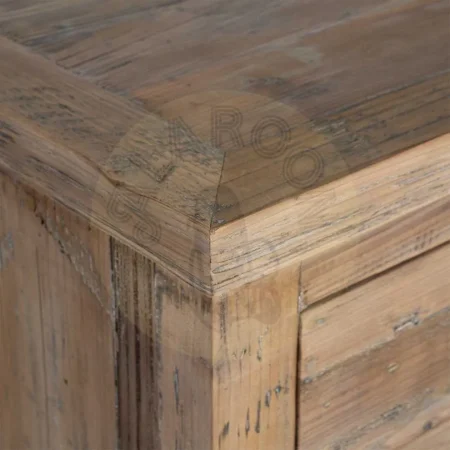 Mueble recibidor en madera de pino reciclada con cajones y puerta 110x42x88cm - Ixia - 617089IX - foto-secundaria-1