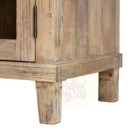 Mueble recibidor en madera de pino reciclada con cajones y puerta 110x42x88cm - Ixia - 617089IX - foto-secundaria-6