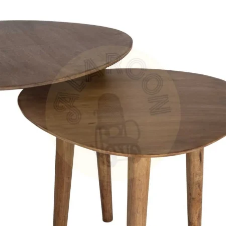 Set de 2 mesitas en madera de mango 50x50x46cm - Ixia - 617146IX - foto-secundaria-1