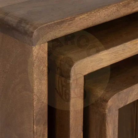 Juego de 3 mesitas nido en madera de mango 45x45x50.50cm - Ixia - 617147IX - foto-secundaria-1