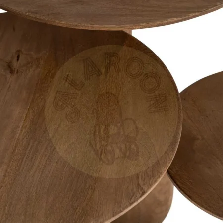 Set de 3 mesitas en madera de mango 50x50x62.50cm - Ixia - 617148IX - foto-secundaria-1