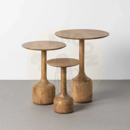 Set de 3 mesitas en madera de mango 50x50x62.50cm - Ixia - 617148IX - foto-secundaria-5