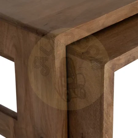 Set de 2 mesitas de centro en madera de mango 140x70x40.50cm - Ixia - 617150IX - foto-secundaria-1