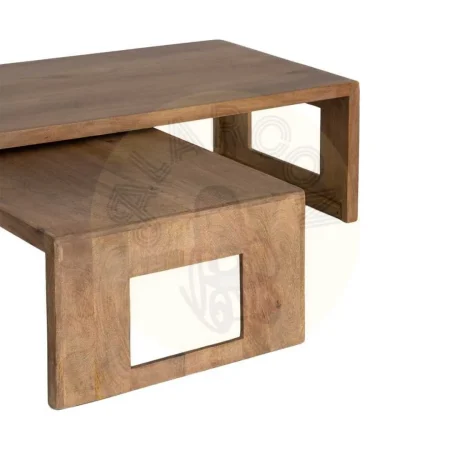Set de 2 mesitas de centro en madera de mango 140x70x40.50cm - Ixia - 617150IX - foto-secundaria-4