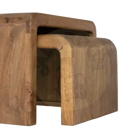 Juego de 2 mesitas de centro en madera de mango 120x55x40cm - Ixia - 617151IX - foto-secundaria-4