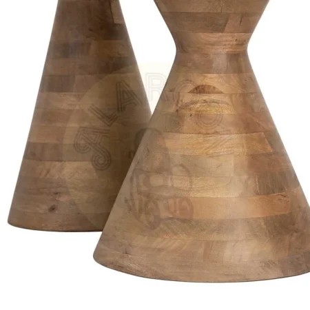 Set de 2 mesitas laterales de madera de mango 71x71x55.50cm - Ixia - 617152IX - foto-secundaria-3