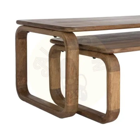 Set de 2 mesitas de centro en madera de mango 120x60x50.50cm - Ixia - 617153IX - foto-secundaria-2