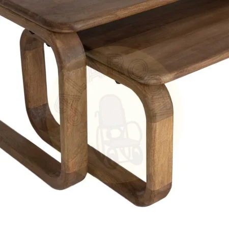 Set de 2 mesitas de centro en madera de mango 120x60x50.50cm - Ixia - 617153IX - foto-secundaria-4