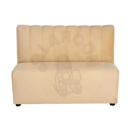 Banco hostelería tapizado en tejido beige con estructura en madera de pino y asiento de espuma de alta densidad 120x60x90cm - Ixia - 617154IX - foto-secundaria-1
