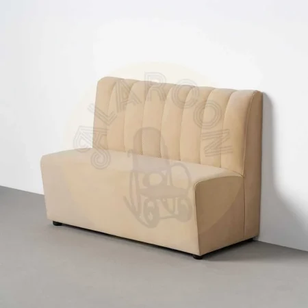 Banco hostelería tapizado en tejido beige con estructura en madera de pino y asiento de espuma de alta densidad 120x60x90cm - Ixia - 617154IX - foto-secundaria-10