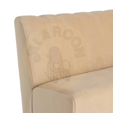 Banco hostelería tapizado en tejido beige con estructura en madera de pino y asiento de espuma de alta densidad 120x60x90cm - Ixia - 617154IX - foto-secundaria-4