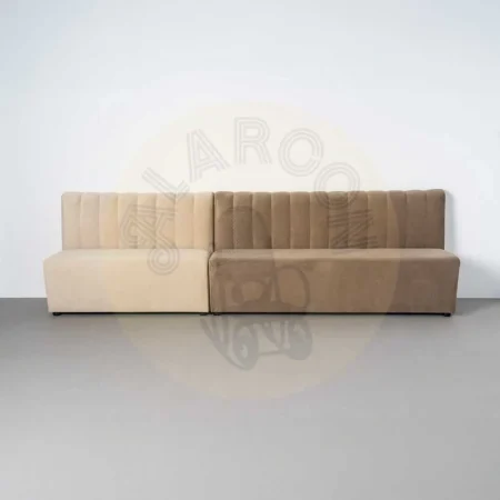 Banco hostelería tapizado en tejido beige con estructura en madera de pino y asiento de espuma de alta densidad 120x60x90cm - Ixia - 617154IX - foto-secundaria-9