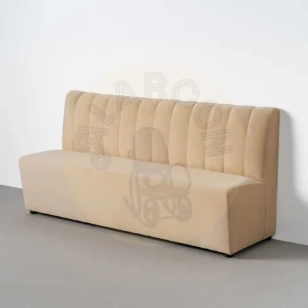 Banco hostelería tapizado beige en tejido 100% poliéster transpirable resistente a arañazos con espuma de alta densidad 180x60x90cm - Ixia - 617155IX - foto-secundaria-10