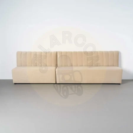 Banco hostelería tapizado beige en tejido 100% poliéster transpirable resistente a arañazos con espuma de alta densidad 180x60x90cm - Ixia - 617155IX - foto-secundaria-8