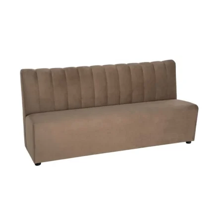 Banco para hostelería tapizado en tejido topo 100% poliéster resistente a arañazos con espuma de alta densidad 180x60x90cm - Ixia - 617157IX - foto-blanco