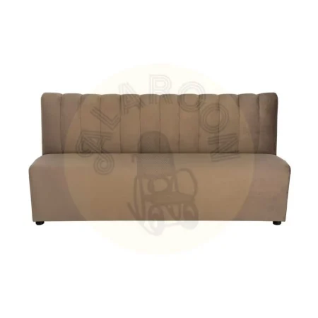 Banco para hostelería tapizado en tejido topo 100% poliéster resistente a arañazos con espuma de alta densidad 180x60x90cm - Ixia - 617157IX - foto-secundaria-1