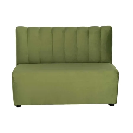 Banco de hostelería verde tapizado en tejido 100% poliéster transpirable resistente a arañazos pet friendly 120x60x90cm - Ixia - 617158IX - foto-blanco