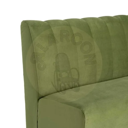 Banco de hostelería verde tapizado en tejido 100% poliéster transpirable resistente a arañazos pet friendly 120x60x90cm - Ixia - 617158IX - foto-secundaria-4