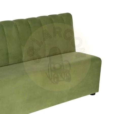 Banco hostelería tapizado verde en tejido 100% poliéster pet friendly 180x60x90cm - Ixia - 617159IX - foto-secundaria-2