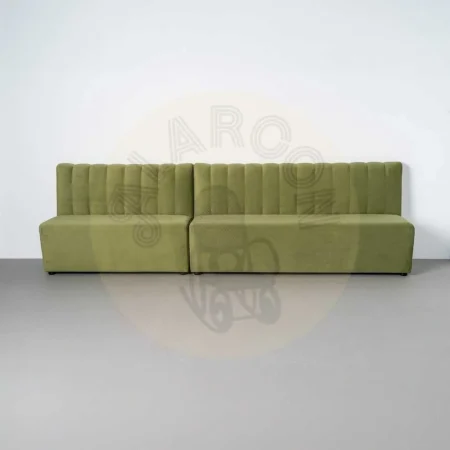 Banco hostelería tapizado verde en tejido 100% poliéster pet friendly 180x60x90cm - Ixia - 617159IX - foto-secundaria-8