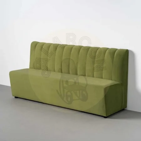Banco hostelería tapizado verde en tejido 100% poliéster pet friendly 180x60x90cm - Ixia - 617159IX - foto-secundaria-9