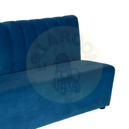 Banco hostelería tapizado azul en tejido transpirable 100% poliéster resistente a arañazos con espuma de alta densidad 120x60x90cm - Ixia - 617160IX - foto-secundaria-2