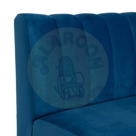 Banco hostelería tapizado azul en tejido transpirable 100% poliéster resistente a arañazos con espuma de alta densidad 120x60x90cm - Ixia - 617160IX - foto-secundaria-4