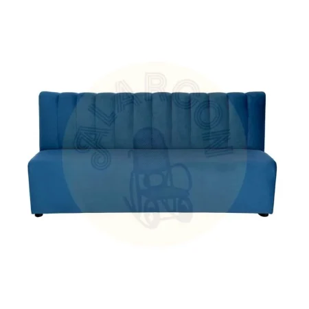 Banco de hostelería tapizado en tejido azul 180x60x90cm - Ixia - 617161IX - foto-secundaria-1