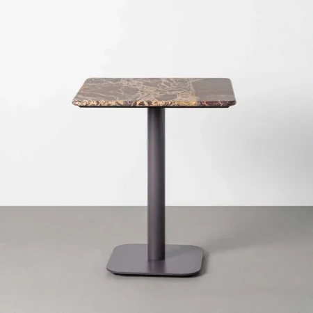 Mesa burdeos en piedra natural y metal 65x65x75cm - Ixia - 617181IX - foto-blanco