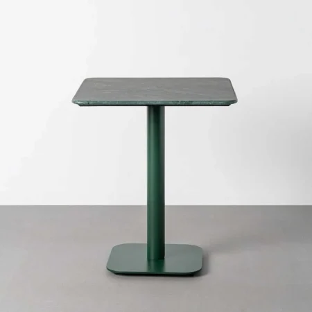 Mesa verde de piedra natural y metal 65x65x75cm - Ixia - 617182IX - foto-blanco