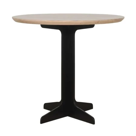 Mesa de centro en madera de roble para salón 60x60x54cm - Ixia - 617210IX - foto-blanco