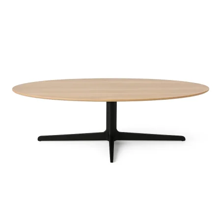 Mesa de centro en madera de roble para salón 150x60x37cm - Ixia - 617215IX - foto-blanco