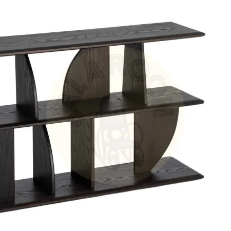 Estantería marrón en madera de caucho 180x38x83cm - Ixia - 617247IX - foto-secundaria-1