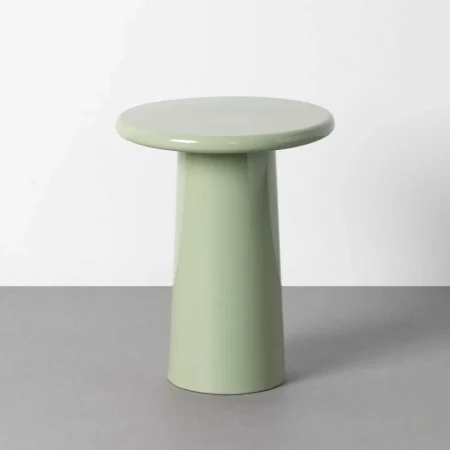 Mesita auxiliar verde en hierro acabado brillo 38x38x49cm - Ixia - 617279IX - foto-blanco