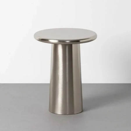 Mesita de metal color acero 38x38x49cm - Ixia - 617280IX - foto-blanco