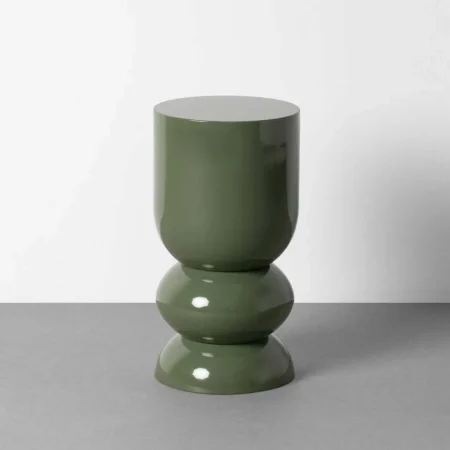 Mesita metálica verde con acabado brillo 31x31x58cm - Ixia - 617285IX - foto-blanco