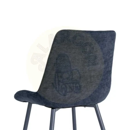 Silla azul tapizada en tejido poliéster con estructura metálica estilo contract 50x60x85cm - Ixia - 617400IX - foto-secundaria-2