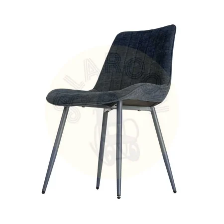 Silla azul tapizada en tejido poliéster con estructura metálica estilo contract 50x60x85cm - Ixia - 617400IX - foto-secundaria-5
