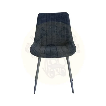 Silla azul tapizada en tejido poliéster con estructura metálica estilo contract 50x60x85cm - Ixia - 617400IX - foto-secundaria-6