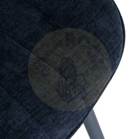 Silla azul tapizada en tejido poliéster con estructura metálica estilo contract 50x60x85cm - Ixia - 617400IX - foto-secundaria-7