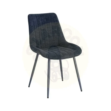 Silla azul tapizada en tejido poliéster con estructura metálica estilo contract 50x60x85cm - Ixia - 617400IX - foto-secundaria-9
