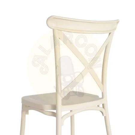 Silla apilable para exterior e interior en polipropileno color crema 53x43x88cm - Ixia - 617403IX - foto-secundaria-2