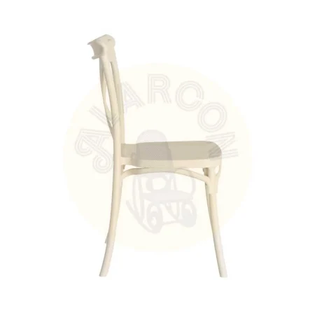 Silla apilable para exterior e interior en polipropileno color crema 53x43x88cm - Ixia - 617403IX - foto-secundaria-3