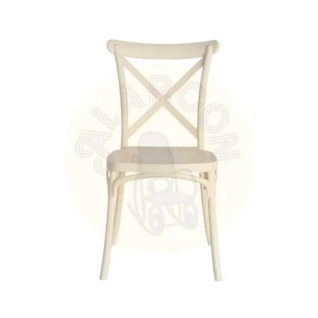 Silla apilable para exterior e interior en polipropileno color crema 53x43x88cm - Ixia - 617403IX - foto-secundaria-6